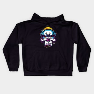 Skull retro80s Kids Hoodie